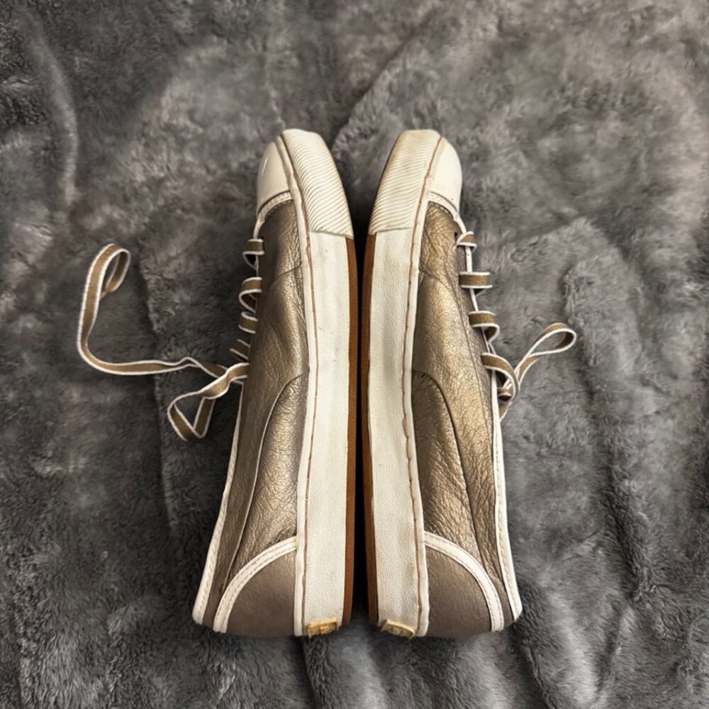 Authentic Alexander McQueen Puma Sneakers Antique Gold Metallic w/ Charm, COA - Picture 9 of 16